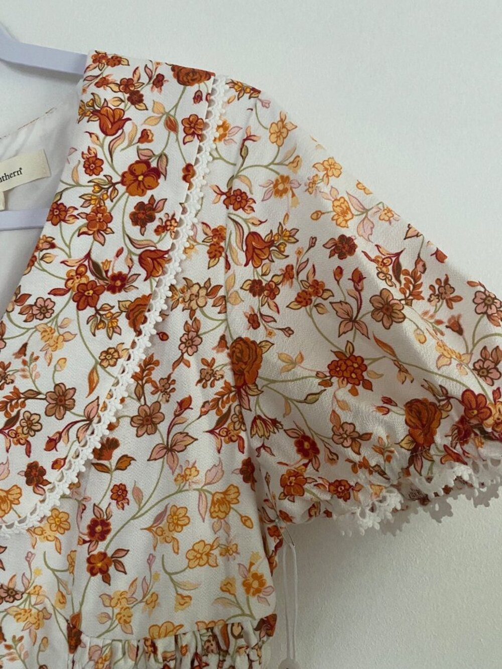 New! Simply Southern Floral Print Dress Smocked Cottage Size M - Picture 3 of 7